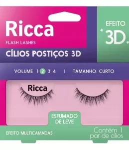 Cilios Ricca 3D Vol. 02 Curto 401