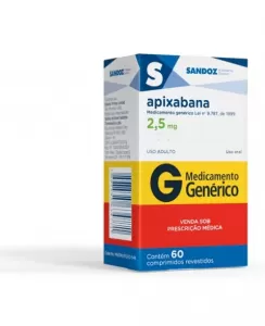 Apixabana 2,5Mg Cx 60 Comp Rev