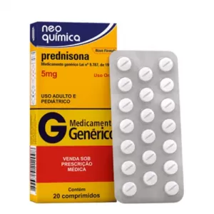 Prednisona Genérico Neo Quimica 5mg 20 comprimidos