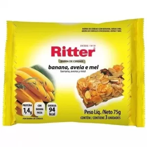 Ritter Barra Cereal Banana+Aveia+Mel 22G