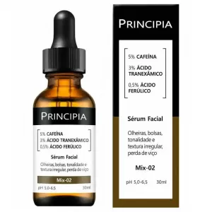 Serum Mix Principia 2 Olheiras E Manchas 5%  Cafeina+3%  Tranexamico+Ferulico 30Ml