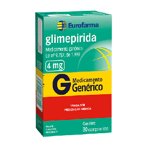 Glimepirida Genérico Eurofarma 4mg 30 comprimidos