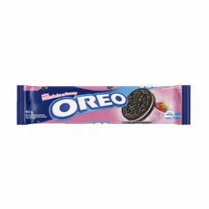 Biscoito Sabor Milkshake de Morango Recheado Pacote com 90g - Oreo
