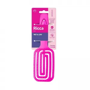 Escova De Cabelo Desembaraçante Flex Wet E Dry Rosa Ricca