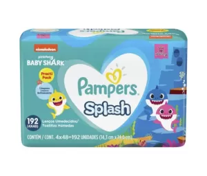 Lenço Umedecido Pampers Baby Shark Practi Pack C192 Unidades ( 4X48)