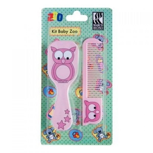 MB LINHA KIDS KIT BABY ZOO CORUJINHA ESCOVA + PENTE COD. 0610 x 1