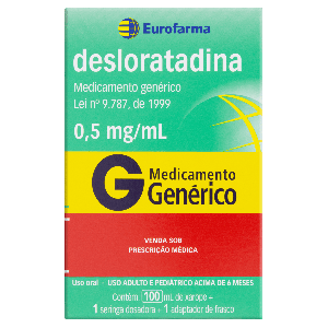 Desloratadina Xarope Genérico Eurofarma 0,5mg/ml 100ml