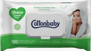 Lenco Umed Cottonbaby 100Un Cuidado Com A Pele Ta Flip Top