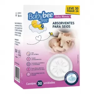 Absorventes Para Seios Baby Bee Free  C 30 Unidades