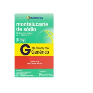 Montelucaste Sódio Genérico Eurofarma 5mg 30 comprimidos mastigáveis