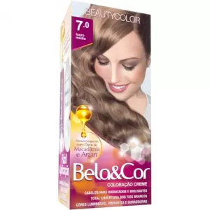 BEAUTY CO BELA&COR KIT COLORACAO CREME 7.0 LOURO MEDIO x 1