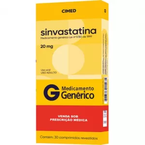 Sinvastatina Genérico Cimed 20mg 30 comprimidos revestidos