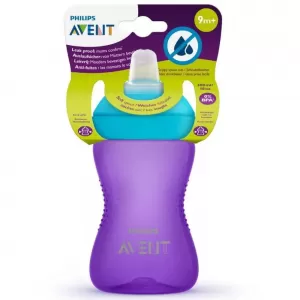 AVENT COPO BICO SILICONE ROXO AZUL 300 ML x 1