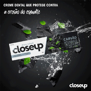 Creme Dental Carvão Ativado Menta Closeup Caixa 85g