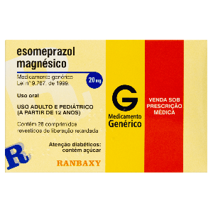 Esomepreazol Magnésio Genérico Ranbaxy 20mg 28 comprimidos