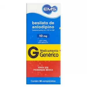 Besilato de Anlodipino Genérico EMS 10mg 30 comprimidos