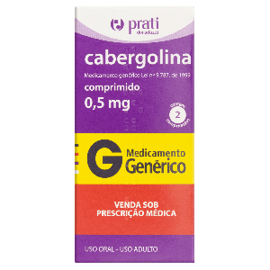 Cabergolina Genérico Prati Donaduzzi 0,5mg 2 comprimidos