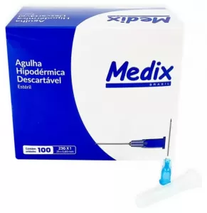 Agulha Desc 25 X 0,60Mm (23G X 1) C 100 Medix