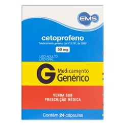 Cetroprofeno Genérico EMS 50mg 24 cápsulas