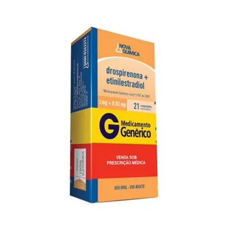 Drospirenona + Etinilestradiol Genérico Nova Quimica 0,3mg/0,03mg 21 comprimidos