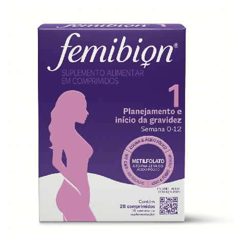 Suplemento Alimentar Femibion 1 Planejamento e Início da Gravidez Caixa  28 Comprimidos