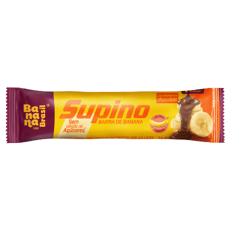 Barra De Frutas Supino Banana E Chocolate Ao Leite Zero 24G