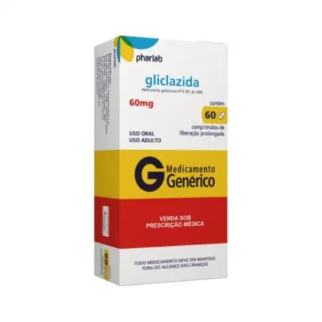 Gliclazida 60mg 60 comprimidos