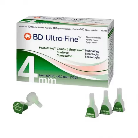 Agulha Caneta Bd 4 Mm C100 Und