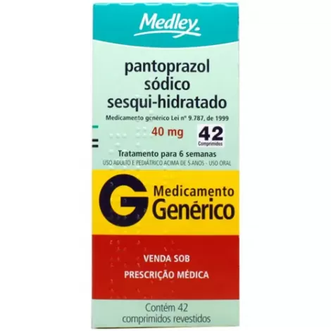 Pantoprazol 40mg Genérico Medley 42 Comprimidos