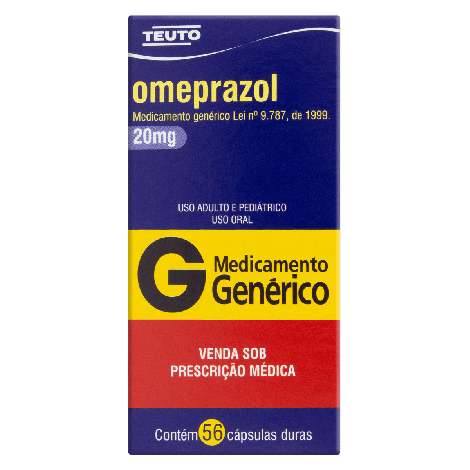 Omeprazol 20mg Teuto Genérico 56 Capsulas
