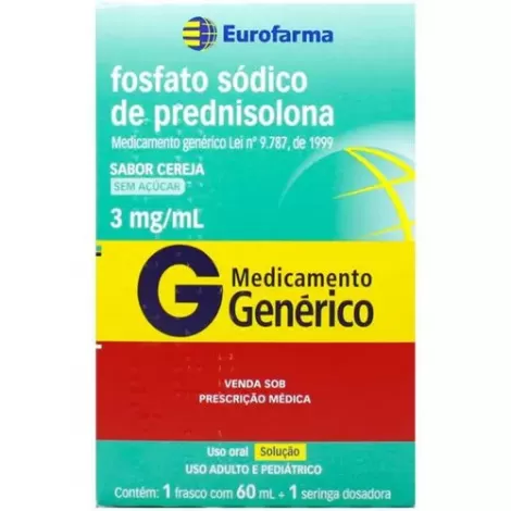 Fosfato Sodico De Prednisolona 3Mgml Sol Or Fr 60Ml+Ser Dos