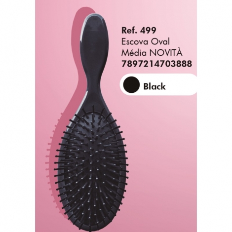 Escova De Cabelo Darma Oval M Nesc Cab Darma Oval M Novita Blackovita Azulblack