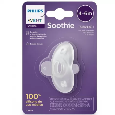 AVENT PPS CHUPETA SOOTHIE 4-6M TAM 1 NEUTRA CH EMB X 1