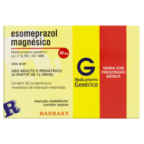 Esomeprazol Magnésio Genérico Ranbaxy 40mg 28 comprimidos