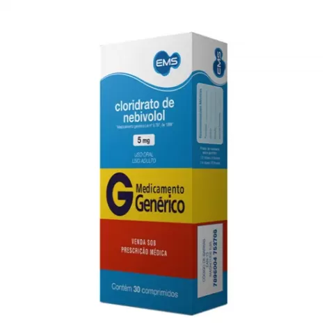 CLORIDRATO NEBIVOLOL 5MG C/30 COMPRIMIDOS EMS