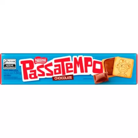 Biscoito Recheado Passatempo Chocolate 130g