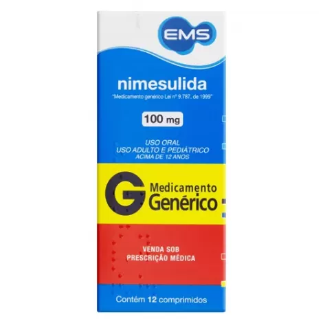 Nimesulida Genérico EMS 100mg 12 comprimidos