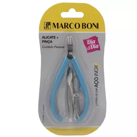 MARCO BONI KIT KIT ALICATE CUTICULAS CABO PLASTICO+PINCA SOBRANCELHAS REF1771 x 1
