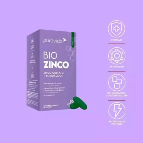 Pura Vida Bio Zinco C30 Cáps Soft Gel