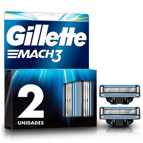Carga para Aparelho de Barbear Gillette Mach3 2 unidades