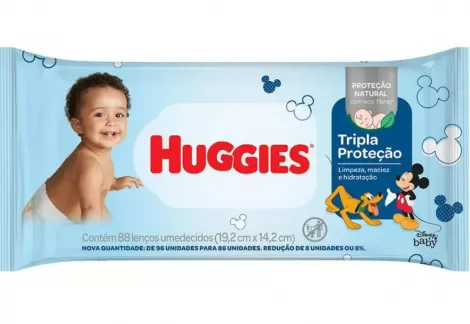 Toalha Huggies Umed. Trip.Protecao 120Un