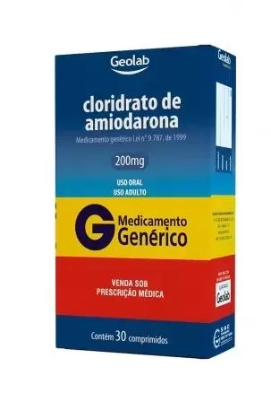 Cloridrato de Amiodarona  Genérico Geolab 200mg 30 comprimidos