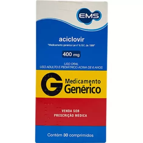 Aciclovir EMS 400mg 30 comprimidos