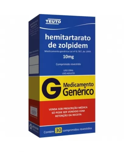 Hemitartarato de Zolpidem 10mg 30 comprimidos