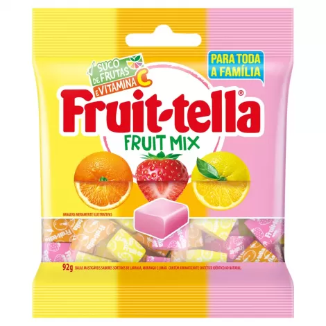 Bala Sortida Fruit-Tella Fruit Mix Pacote 92g