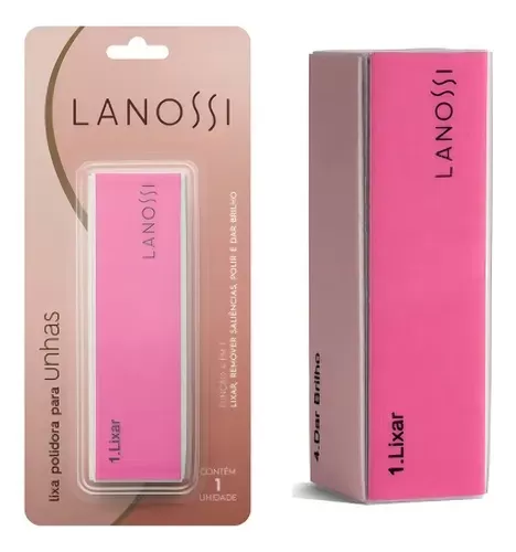 Bloco Polidor Lanossi Unhas 4 Faces Ls6007