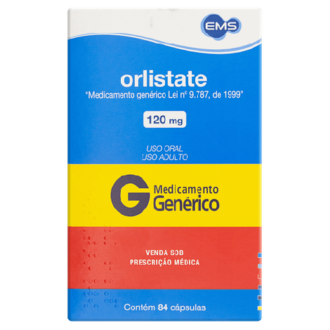Orlistate Genérico EMS 120mg 84 cápsulas