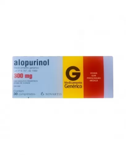 Alopurinol Genérico Novartis 300mg 30 comprimidos