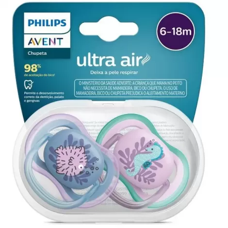 Chup Ultra Air Dupla 6-18 Deco Azul E Rosascf08561