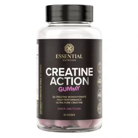 Creatine Action Gummy Jabuticaba C 60Un -  Essential Nutrition
